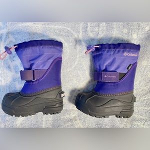 Columbia Kids Snow Boots Size 7 Girls Purple
